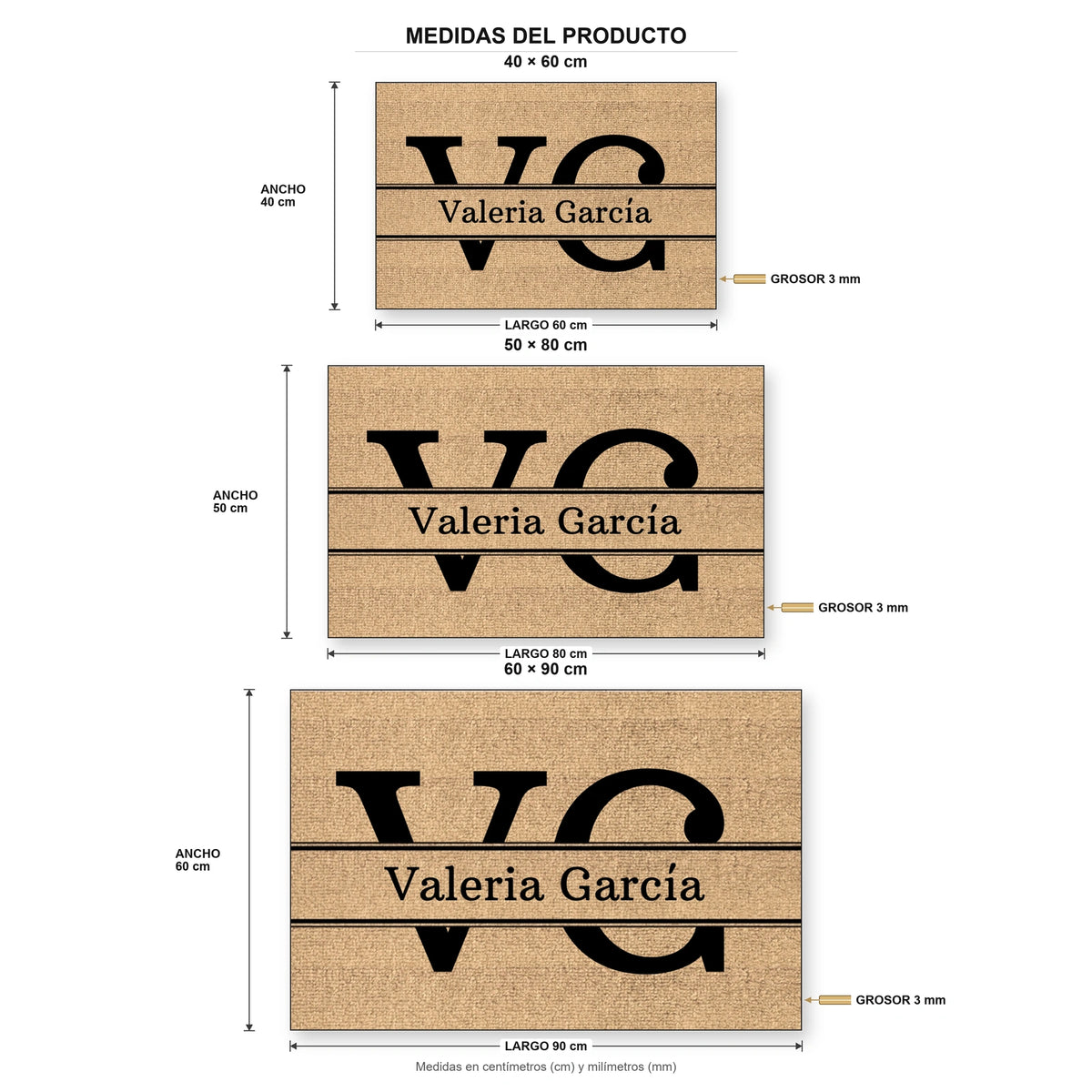 Nombre y apellido personalizados – Alfombra personalizada