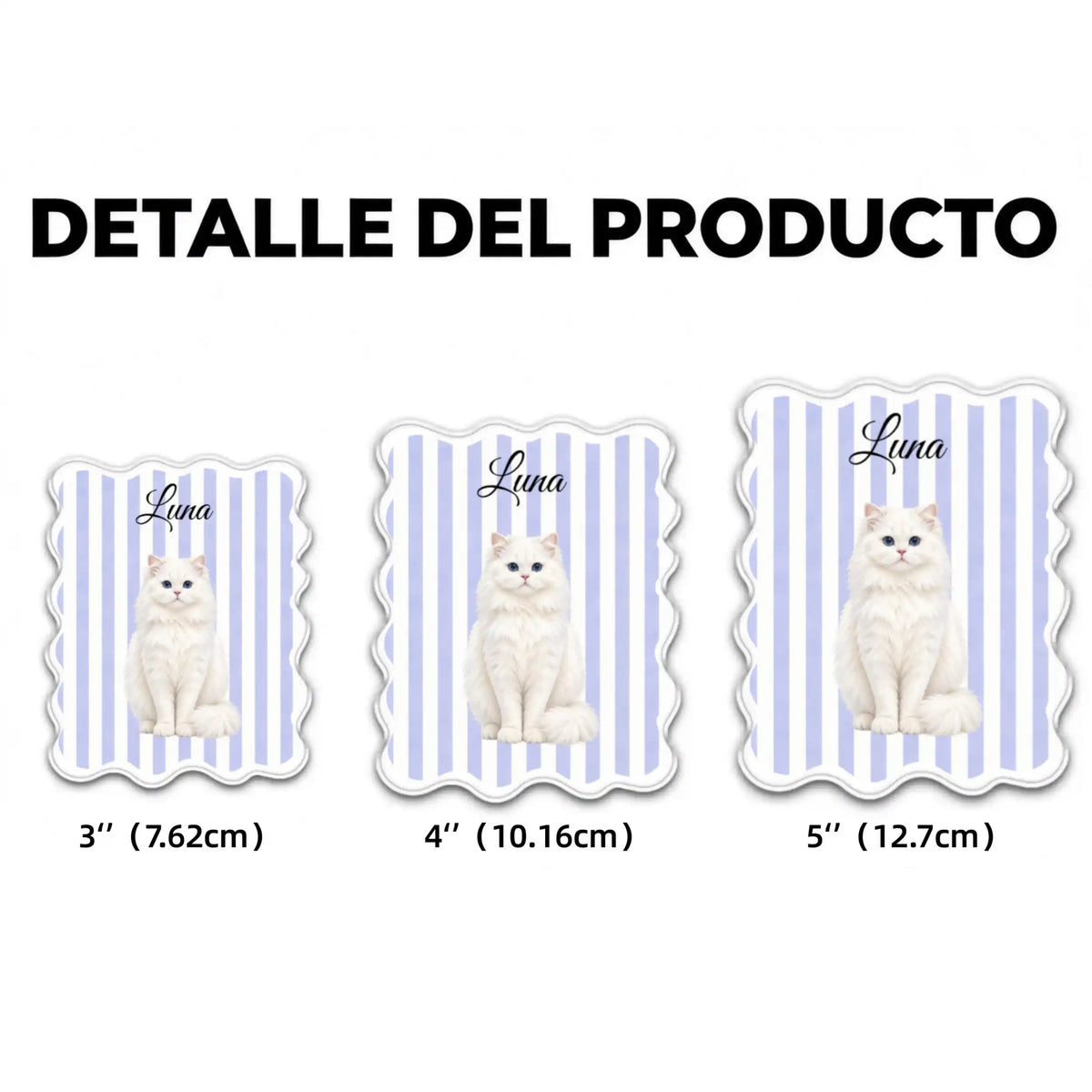 Tus momentos favoritos con foto y nombre sobre un diseño a rayas – Imán personalizado para refrigerador