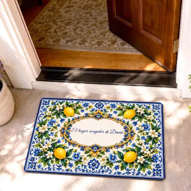 Jardín de Luz, texto personalizado – Alfombra personalizada