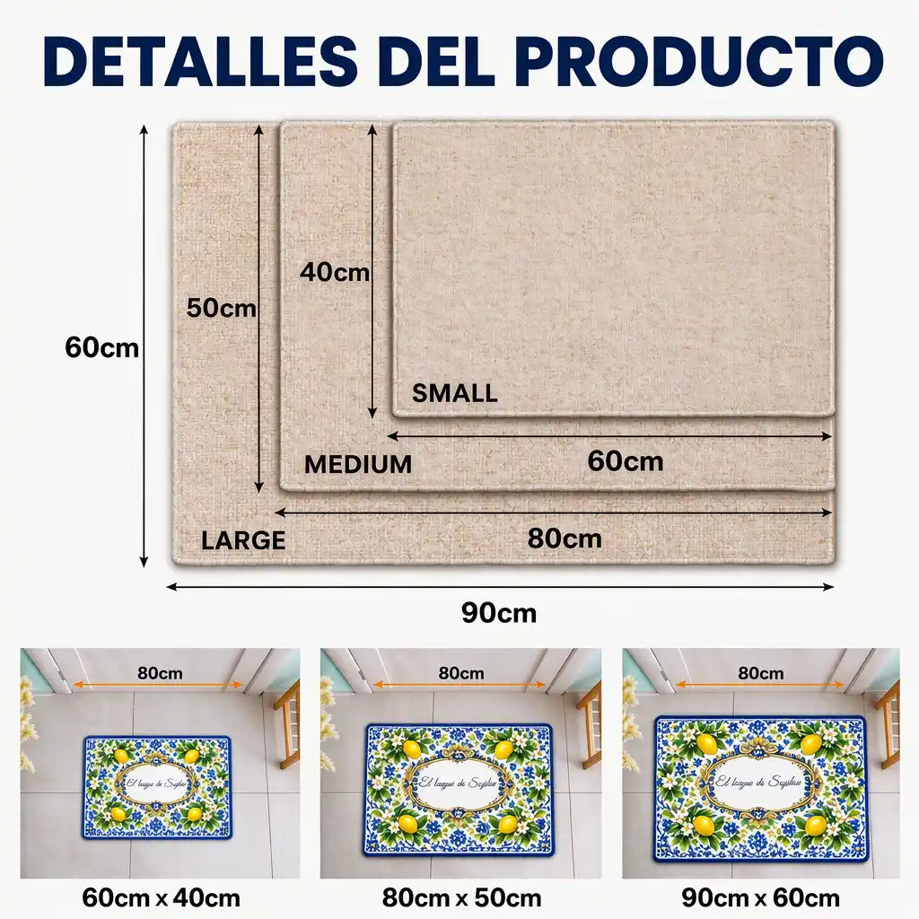 Jardín de Luz, texto personalizado – Alfombra personalizada