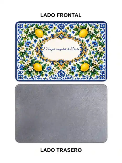 Jardín de Luz, texto personalizado – Alfombra personalizada