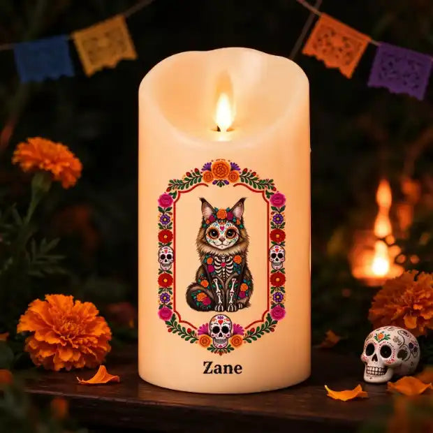 Mi amor siempre está cerca, foto y nombre de mascota personalizados – Vela LED personalizada