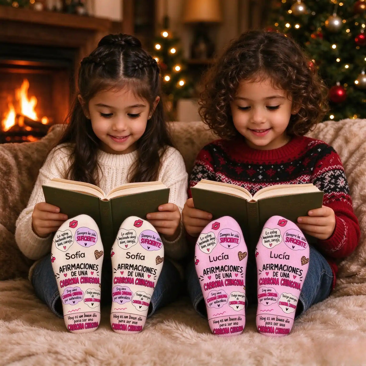 Afirmaciones de una cabrona chingona con tu nombre — Calcetines personalizados para ella